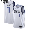 Maillot Enfant Dallas Mavericks Dwight Powell 7 2022-23 Nike Association Edition Blanc Swingman